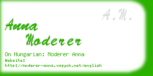 anna moderer business card